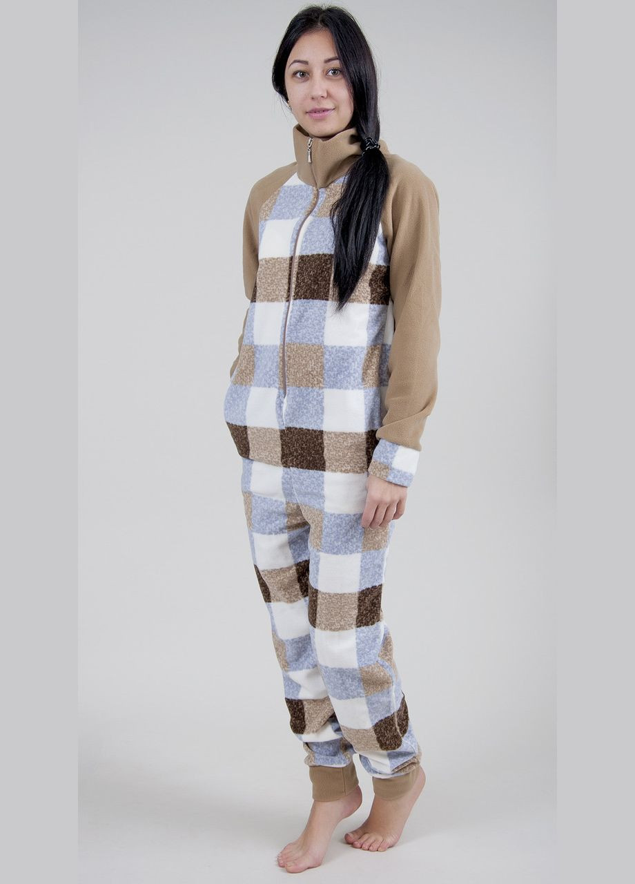 Коричневая зимняя одежда для дома - пижама женская 4628 Dika