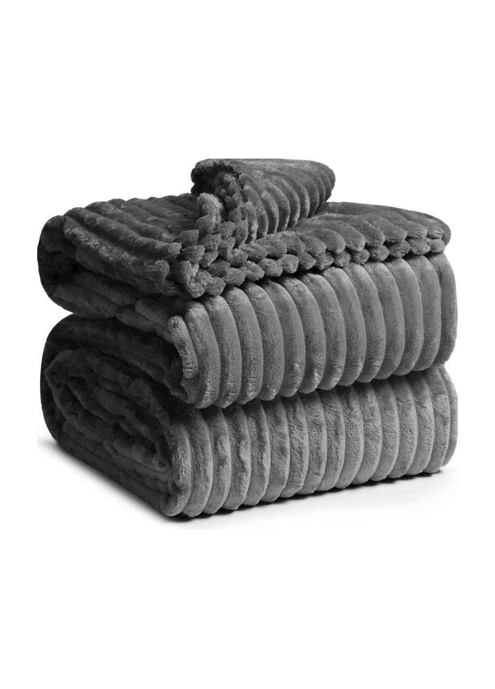 Плед 200*220 микрофибра арт.006-44 графит ТМ COLORFULHOME Colorful Home (362695037)