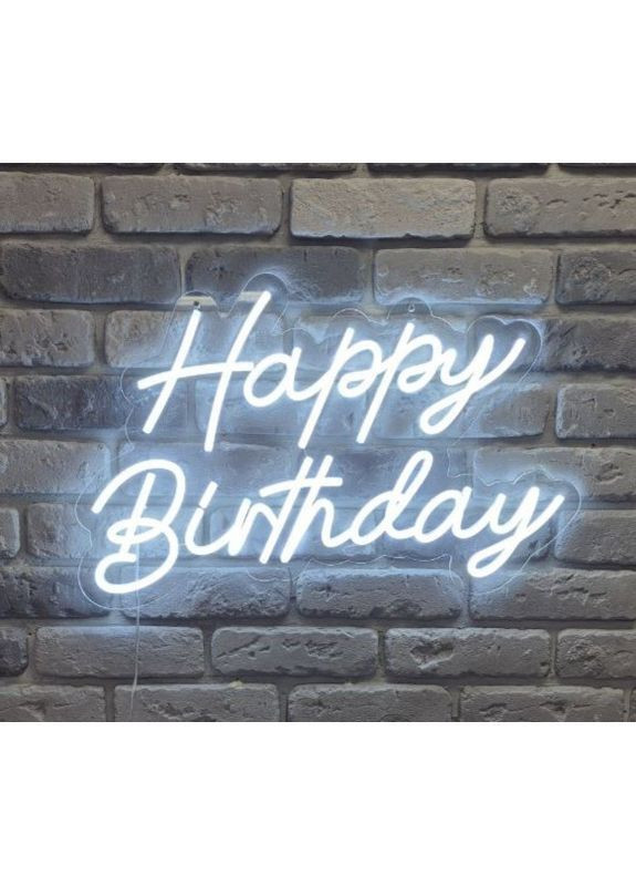 Неонова LED вивіска Happy Birthday 55х36cм NeonChic (367115472)