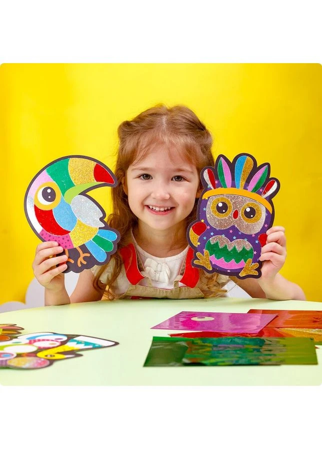 Набор для творчества "Foil craft Birds" VT4433-12, 18 листов фольги Vladi toys (396668078)