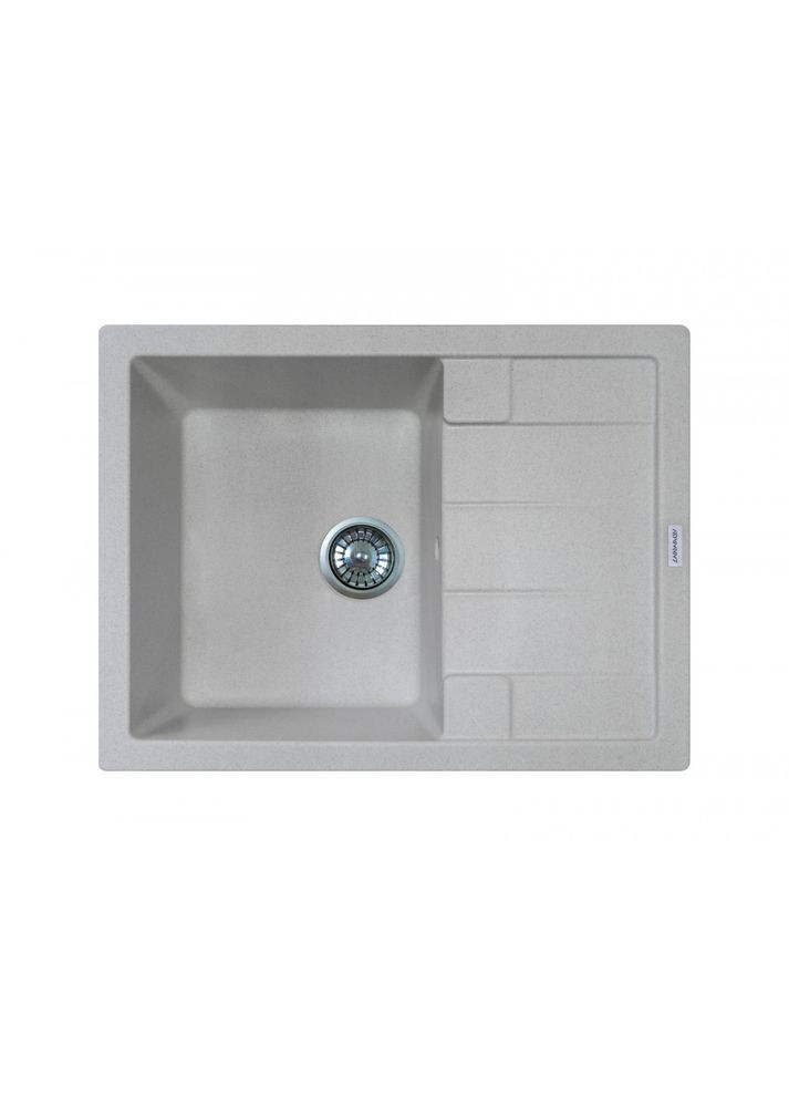 Кухонна мийка зі штучного каменю/кварцева 645х495х200мм, прямокутна ANILA Світло-сірий (44080645495) Adamant (369798630)