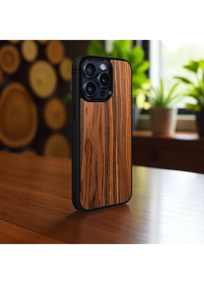 Накладка SkinBacker Wood для Apple iPhone 15 Pro Max Палисандр (80144) Stenk (375427156)