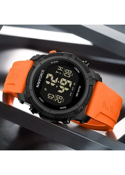 Чоловічий водостійкий спортивний тактичний годинник Europe Orange Naviforce (376798570)