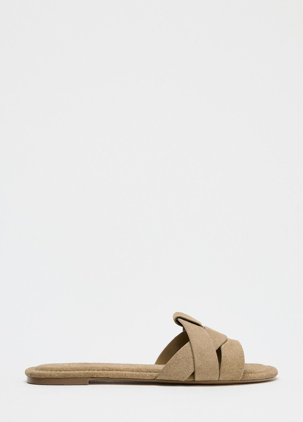 Коричневые шлепанцы Zara
