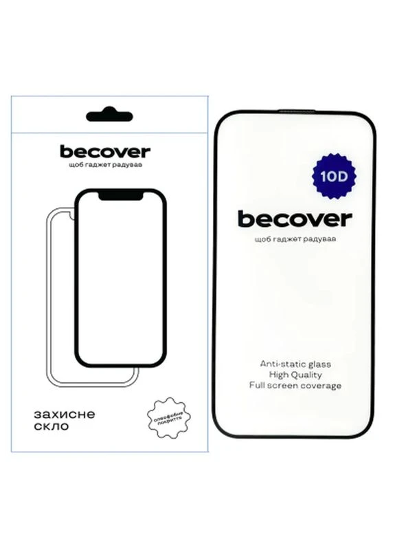 Защитное стекло Apple iPhone 15 Plus 10D Black (711330) BeCover (398990113)