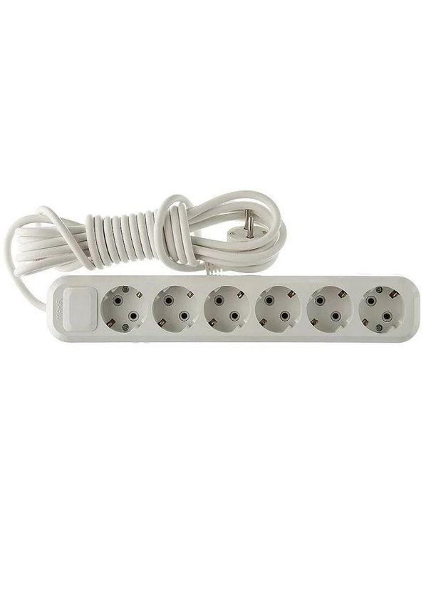 Подовжувач із заземленням 6 гнізд 5 метрів MGP184 Makel (340534972)