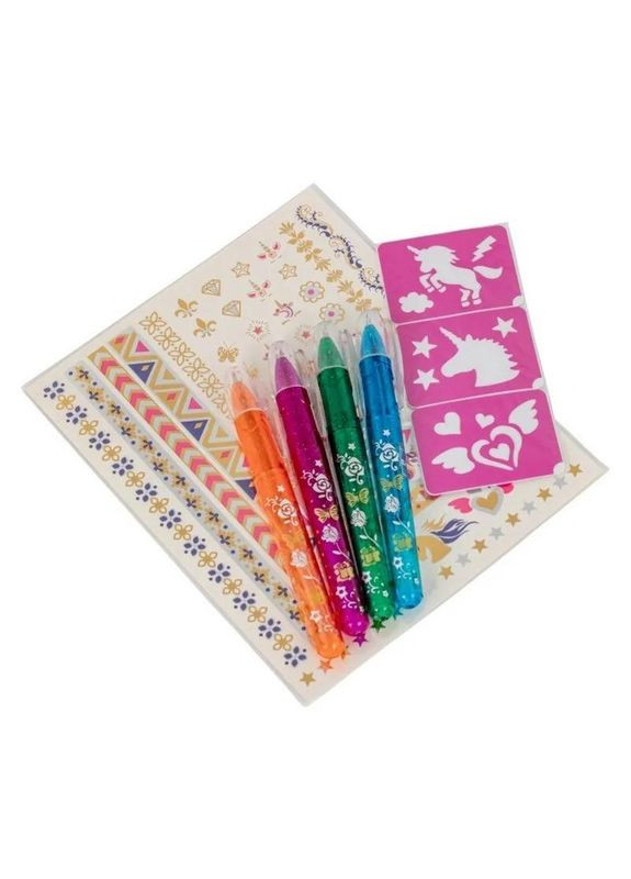 Дитячий набір боді-арту "Єдиноріг" T20729 трафарети з малюнками No Brand (339780296)