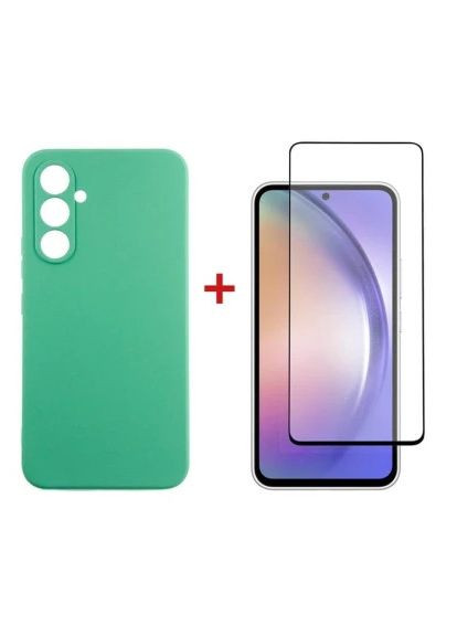 Чехол для мобильного телефона Kit for Samsung Galaxy A54 5G case + glass (Mint) (DG-KM-43) DENGOS Kit for Samsung Galaxy A54 5G case + glass (Mint) (364549514)