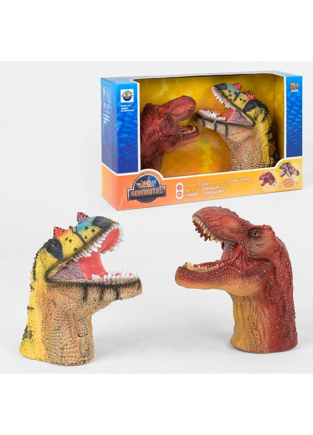 Голова Динозавра X 303 A (12) на батарейках, 2 головы со звуковым эффектом, в коробке No Brand (305847902)