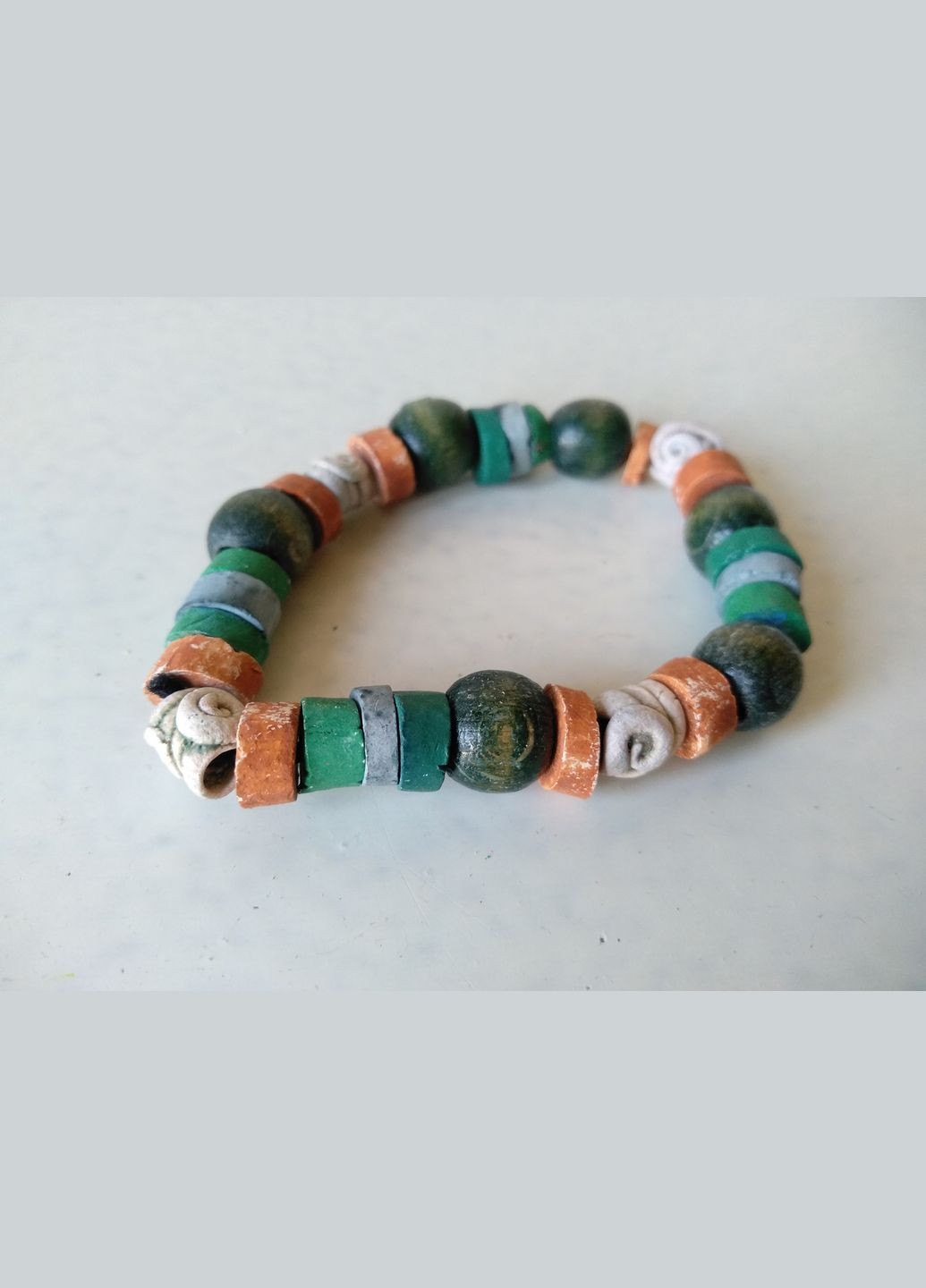 Керамічний браслет ручної роботи на резинці №9 Коти&Ангели (302450800)