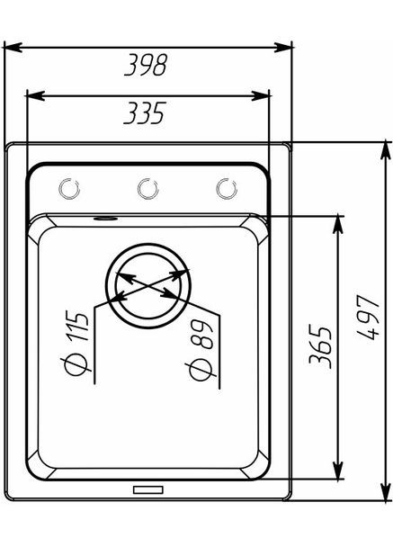 Гранитная мойка для кухни 4050 KORRADO матовая Песок Valeso (358059763)