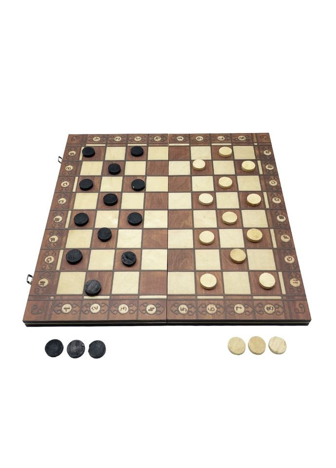 Набір настільних ігор "Шахи, нарди, шашки 3 в 1" Set1 NE-LG-11 ігрове поле 40х40 см Newt (372559844)