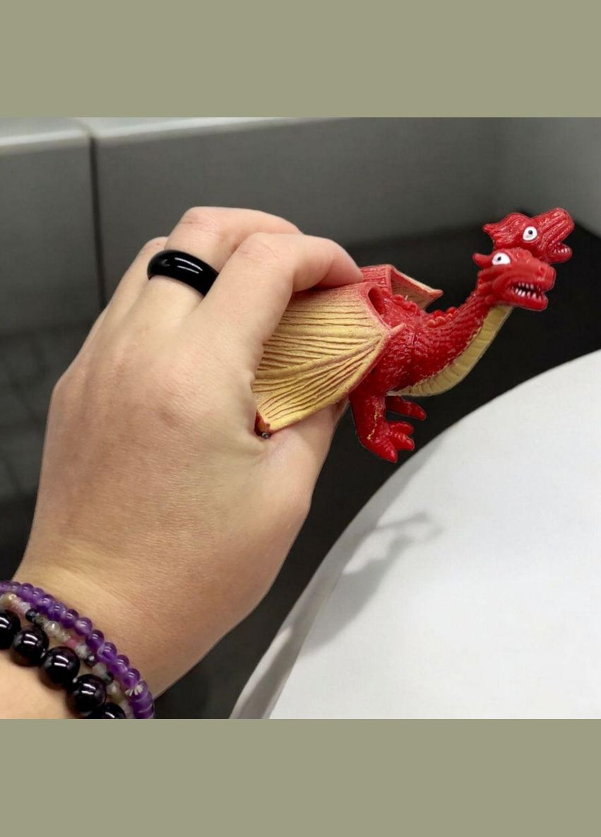 Іграшка антистрес тягучка "Двоголовий дракон", червоний (A032P) MIC (362427820)