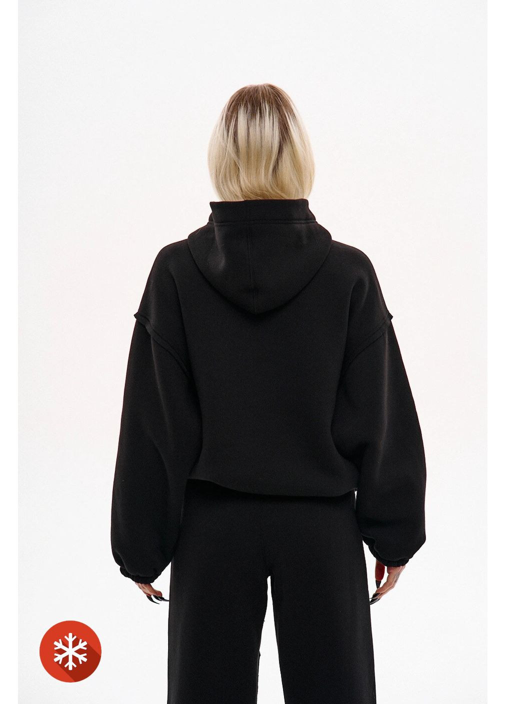 Жіночий спортивний оверсайз костюм NCTRNL Полар, чорний ТУР (372519833)