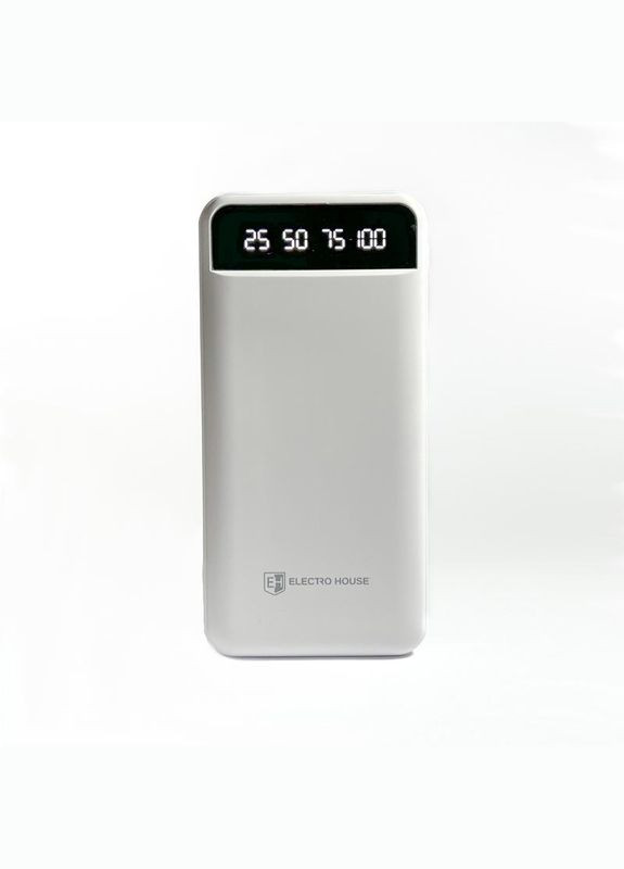 Повербанк з ліхтариком ElectroHouse 10000 mAh type-c (EH-P-01-W) Electro House (284107103)