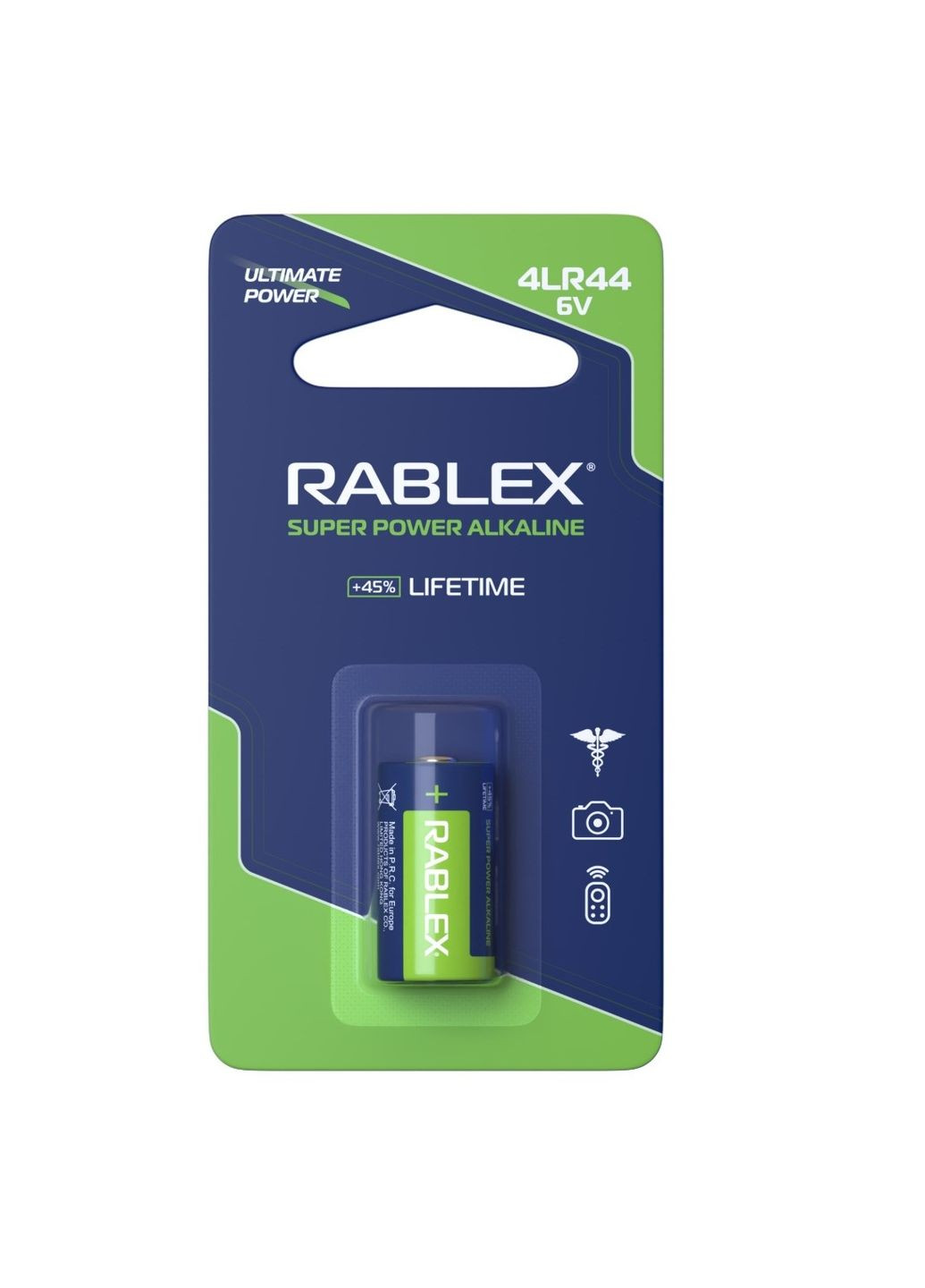 Батарейка Щелочная 6V 4LR44 blister card 1шт Rablex (361970697)