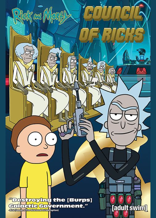 Постер плакат "Рік і Морті (Рада Ріків)" 61x91.5см (ps-00757) Pyramid International (334325619)