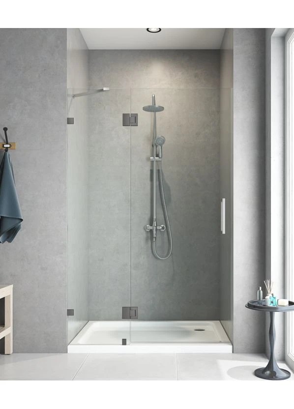 Двері в нішу SR SD04-120x200-TR-07 прозоре скло Easy Clean 10мм, графіт (KR5388) KOER (392428904)
