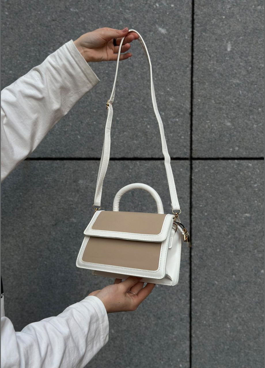 Женская бежевая сумка 3813 кросс-боди No Brand (303323024)