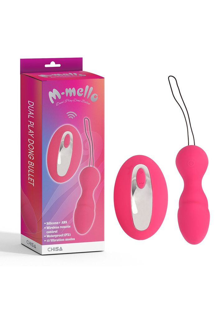 Виброяйте с пультом управления M-Mello Dual Play Dong Bullet, розовое Chisa (331168154)