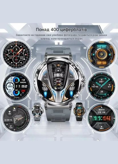 Мужские спортивные смарт-часы с аккумулятором 710 мАч, корпус из высококачественного сплава, экран 1,85" Ultra Lige (316680177)