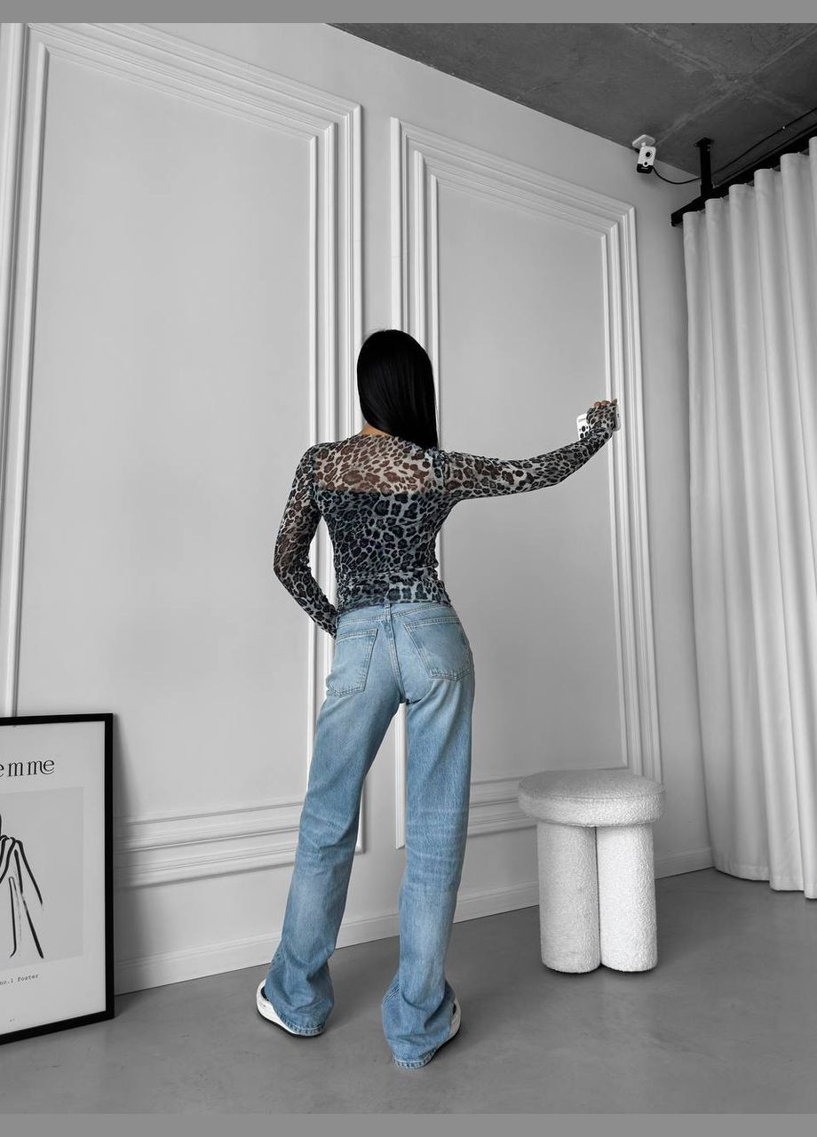 Лонгсливы из сетки в актуальный принт Adelante (318340282)