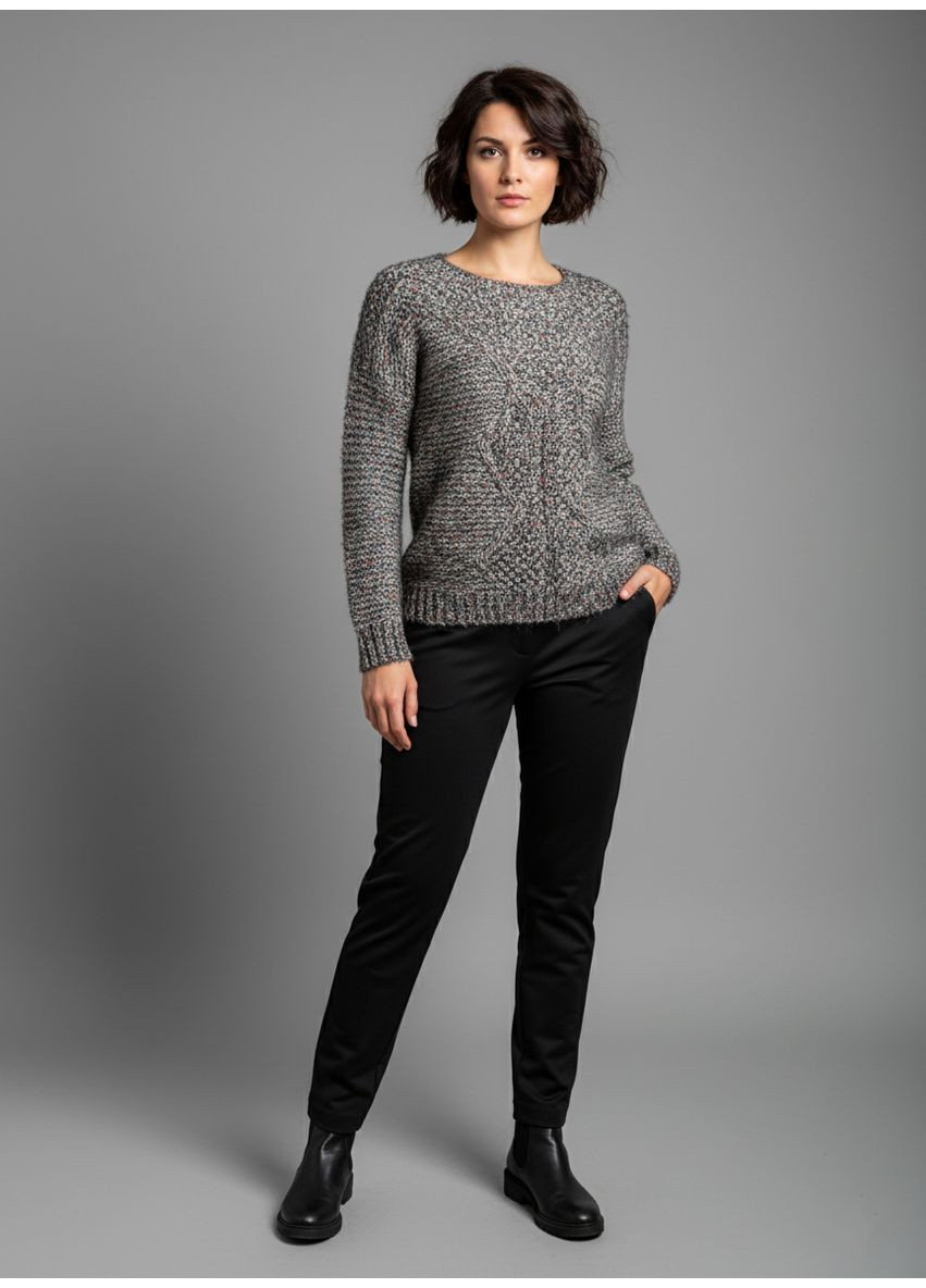 Светло-серый демисезонный женский демисезонный свитер lw-835314 серый Lowett