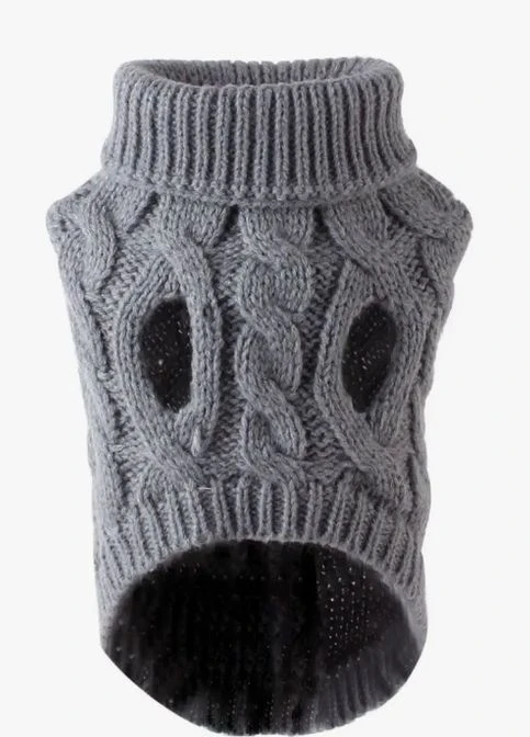 Свитер для собак и котов Grey XL серый A: 33 см B: 40 см C: 29 см 6945 Ecotoys (276059583)