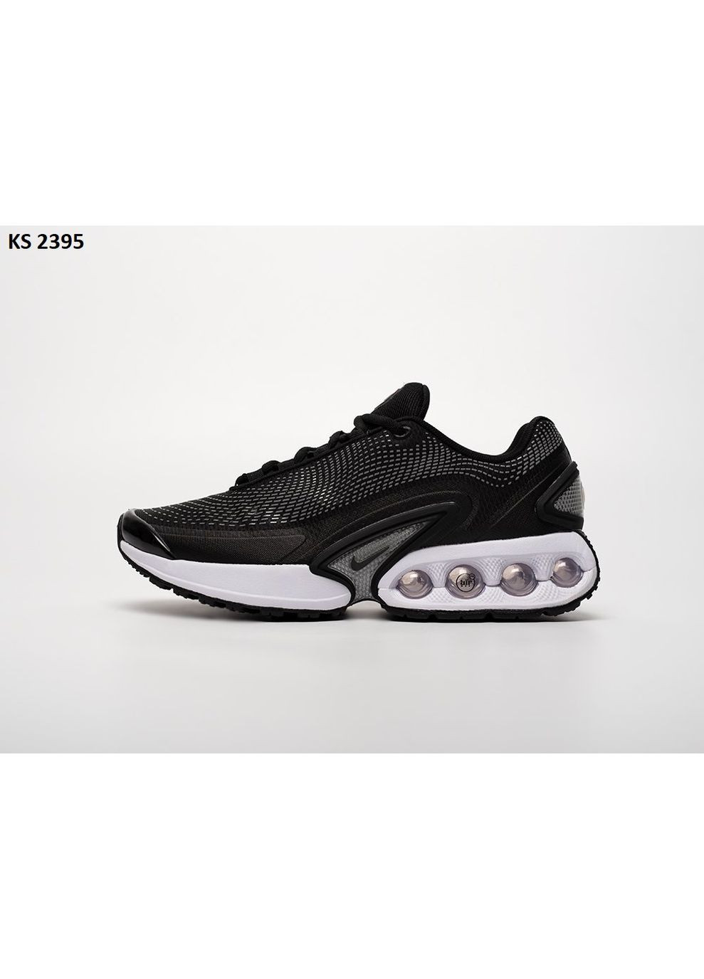 КРОССОВКИ ЖЕНСКИЕ NIKE AIR MAX DN BLACK WHITE НАЙК АИР МАКС ДН No Brand чёрные демисезоны (367172009)