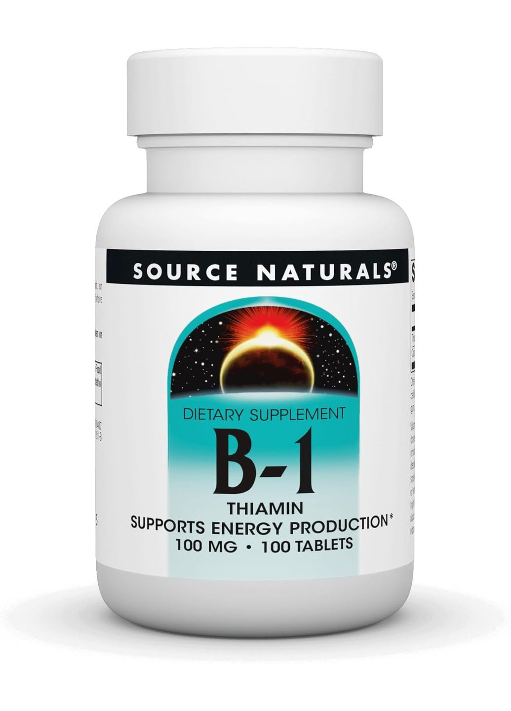 Вітамін B1 B-1 Thiamin 100 mg 100 Tablets Source Naturals (304268230)