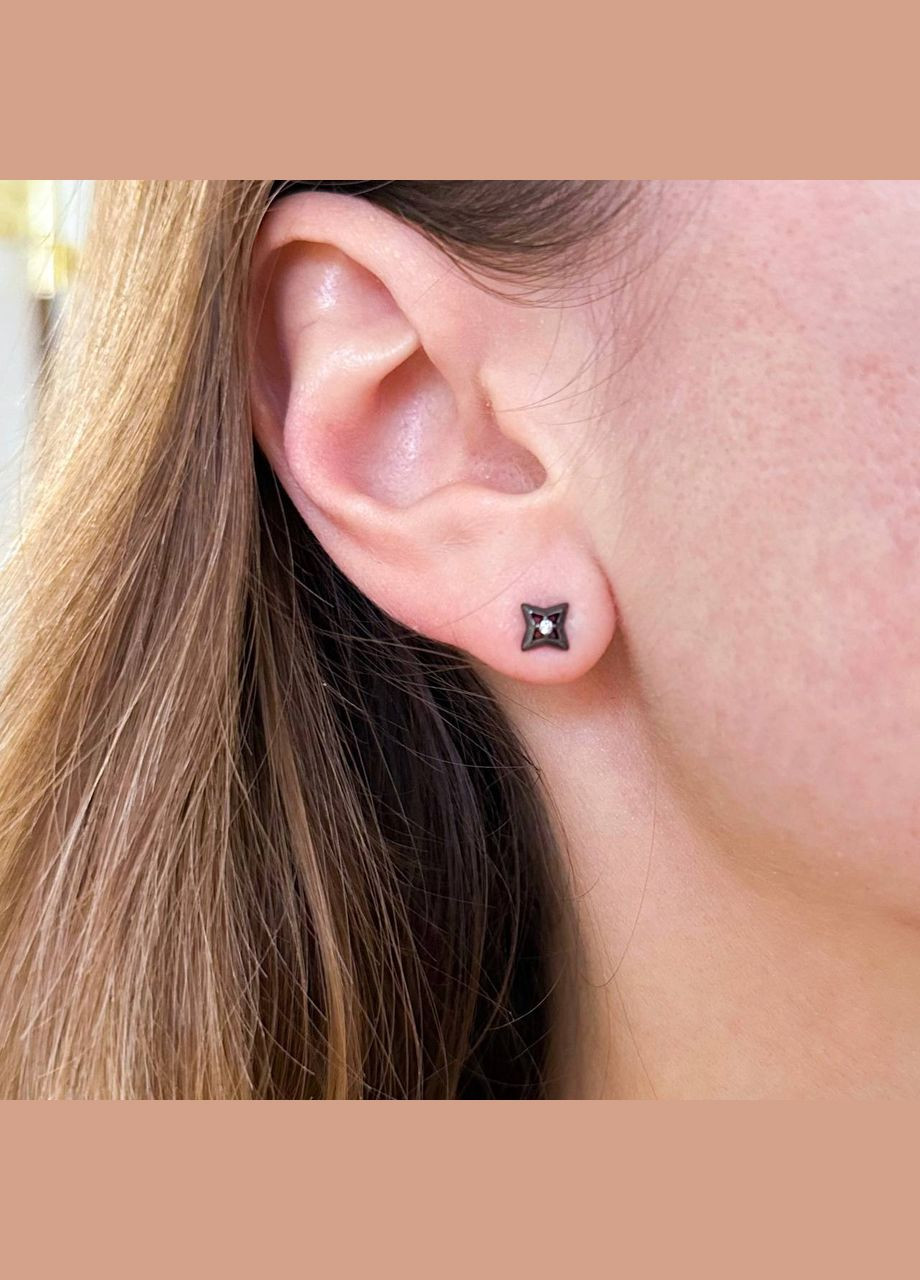 Срібні сережки Півмісяць і зірка No Brand (334305745)