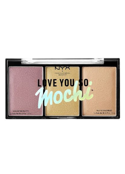 Палітра хайлайтеров Love You So Mochi highlighting palette (3 відтінки) Lit Life (LYSMHP01) NYX Professional Makeup (279363979)