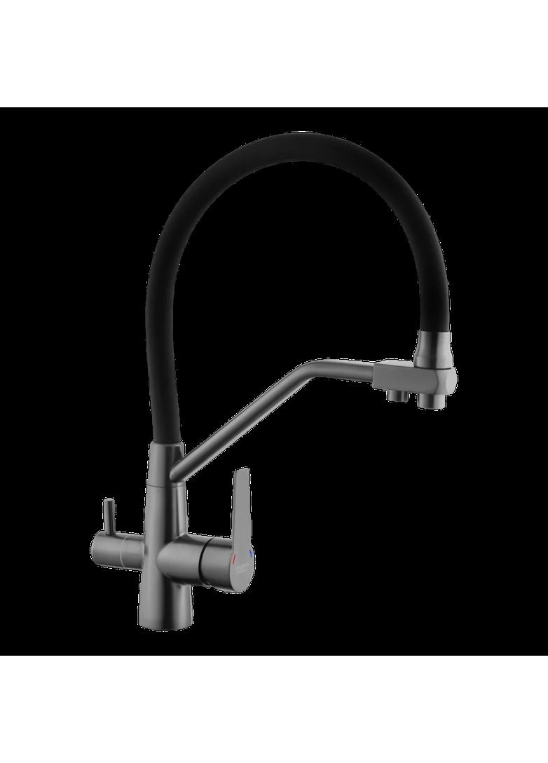 Кухонная мойка 4-в-1 (комплект) черная HS 540Х480 NANO BLACK PVD (3.0/1.0 мм) Kraft (347324529)