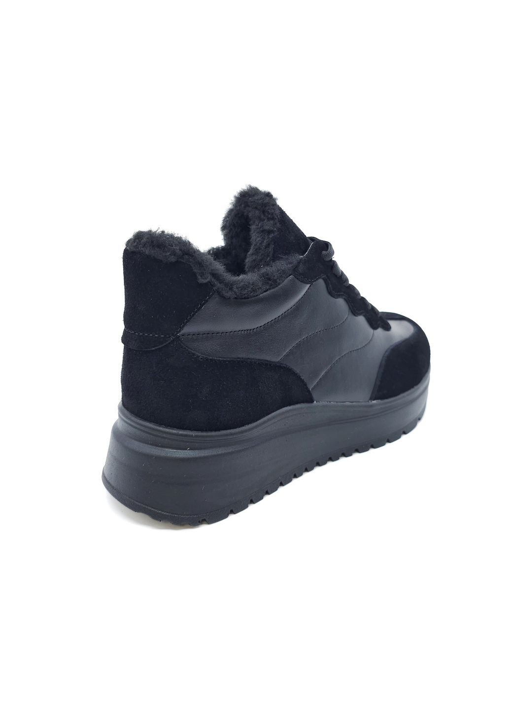 Черные всесезонные женские кроссовки зимние черные кожаные mr-14-2 23,5 см (р) Morento