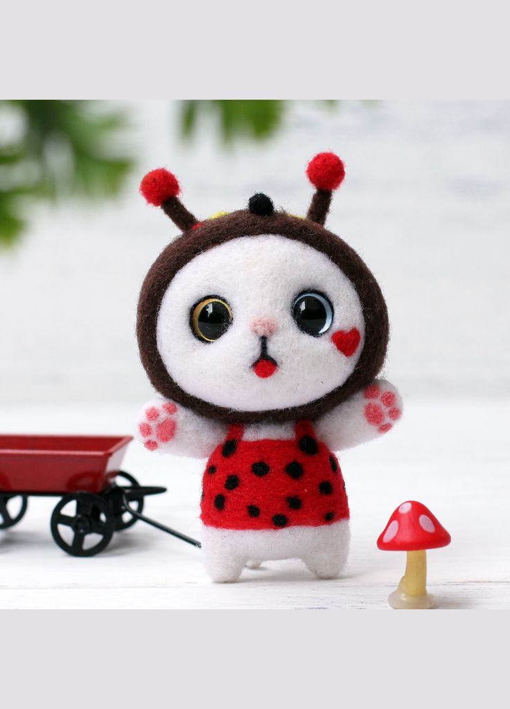 Набір для валяння Кіт у костюмі сонечка + інструменти No Brand 7184 (315825127)