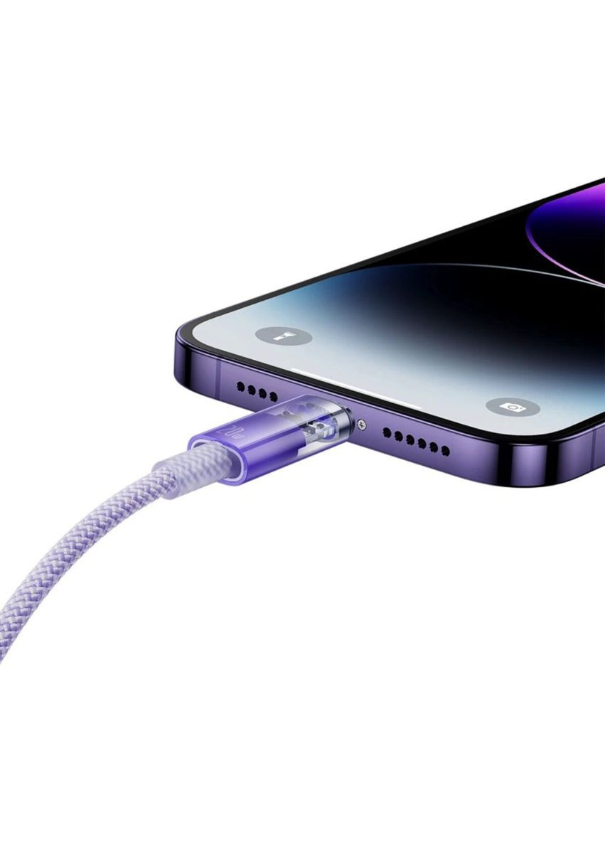 Кабель Explorer Series Fast Charging Cable with Smart Temperature Control Type-C to iP 20W 1m Purple Baseus (340278114)