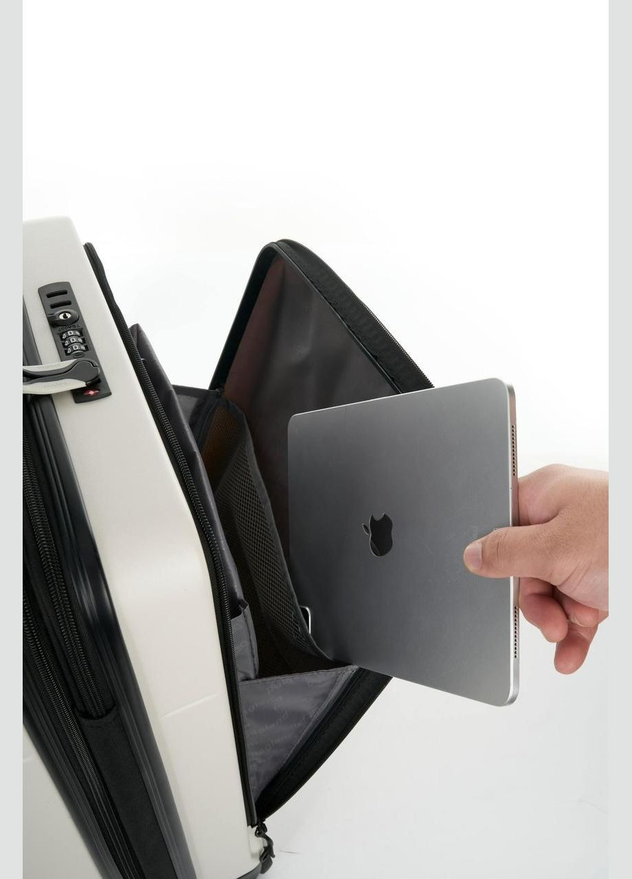 Дорожный чемодан маленький 40л пластиковый с отделением для ноутбука 4х колесный Velo (00322020) Bagland (319710769)