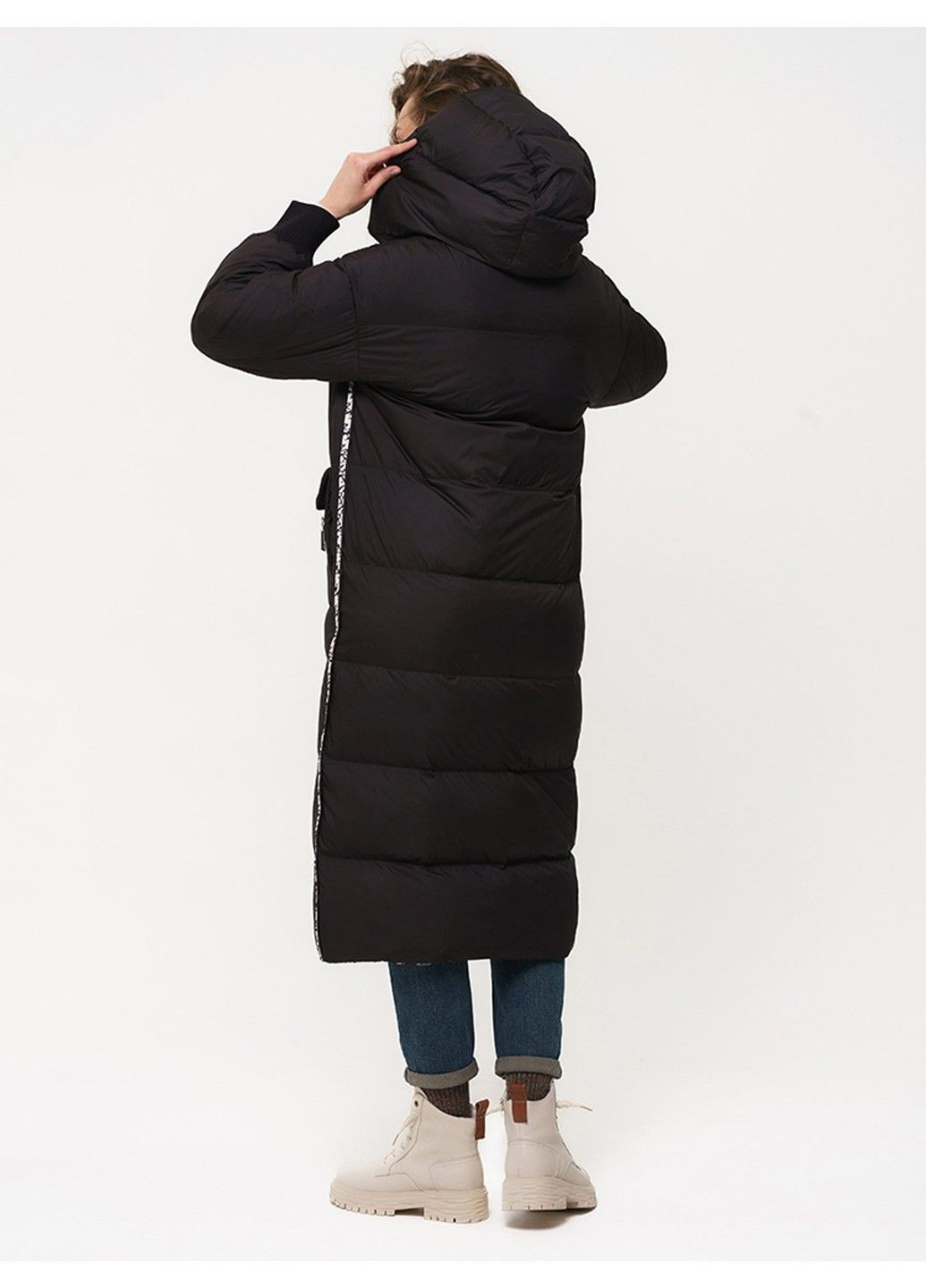 Черная зимняя пальто 21 - 18140 Vivilona