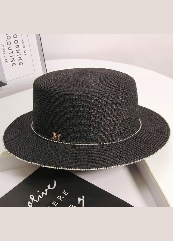 Шляпа женская летняя канотье со стразами Maison No Brand (293943135)
