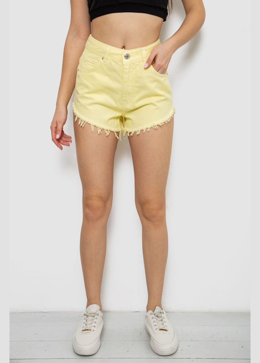 Шорти жіночі джинсові, колір жовтий, 182R1648S21 BeCreative (333706826)