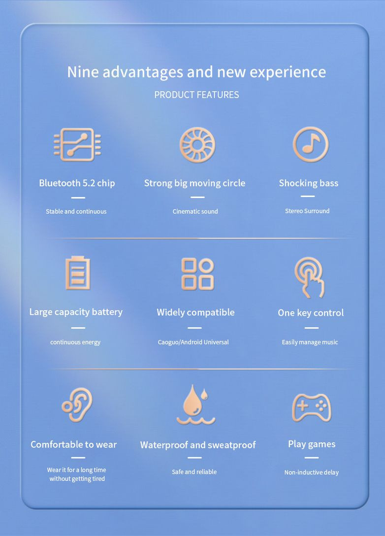 Один bluetooth навушник S10 чорний No Brand (302242997)