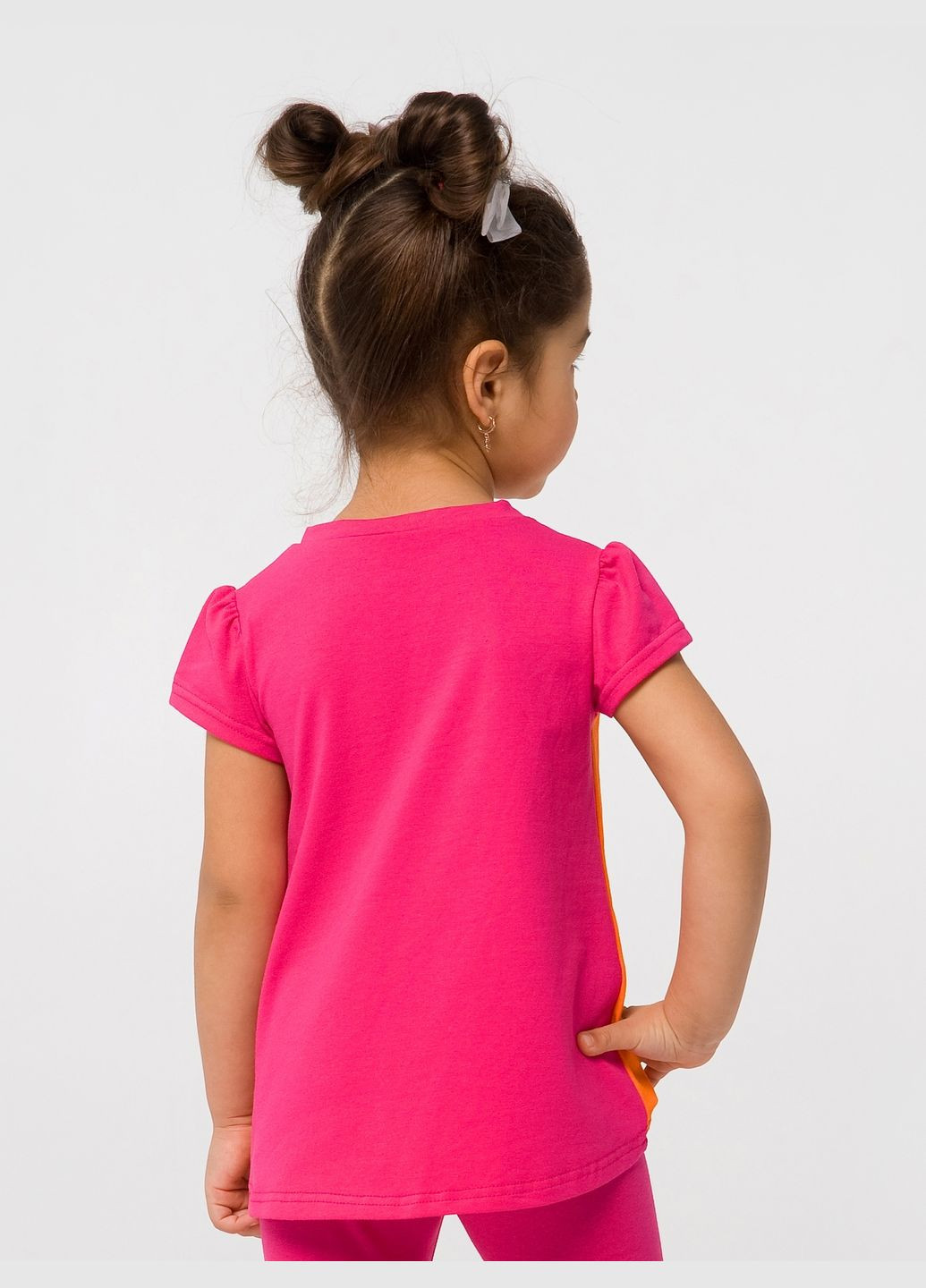 Зелена демісезонна футболка, рожевий цитрус, стор. кулир, (110646) () 2г/92/28, цитрус Smil