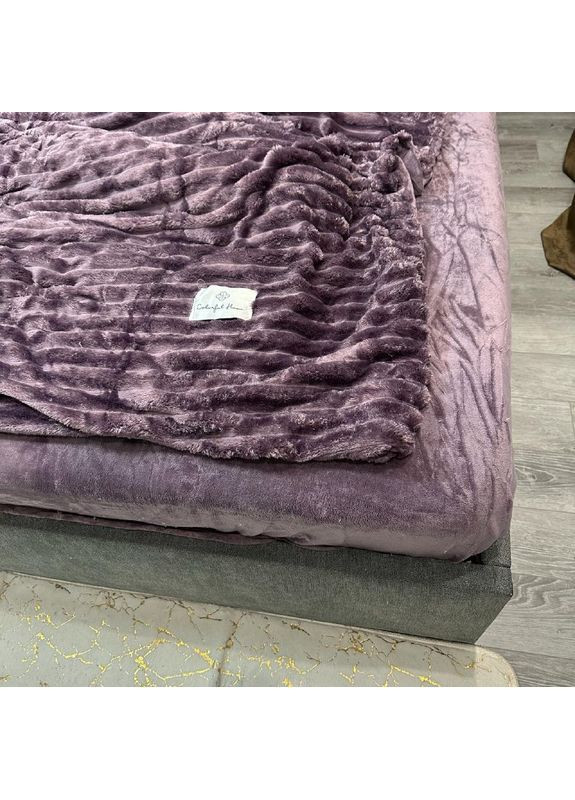 Комплект постельного белья Шарпей, микрофибра, евро размер, пододеяльник на замке, наволочки 50х70 (2 шт.) фиолетового цвета No Brand (372448817)