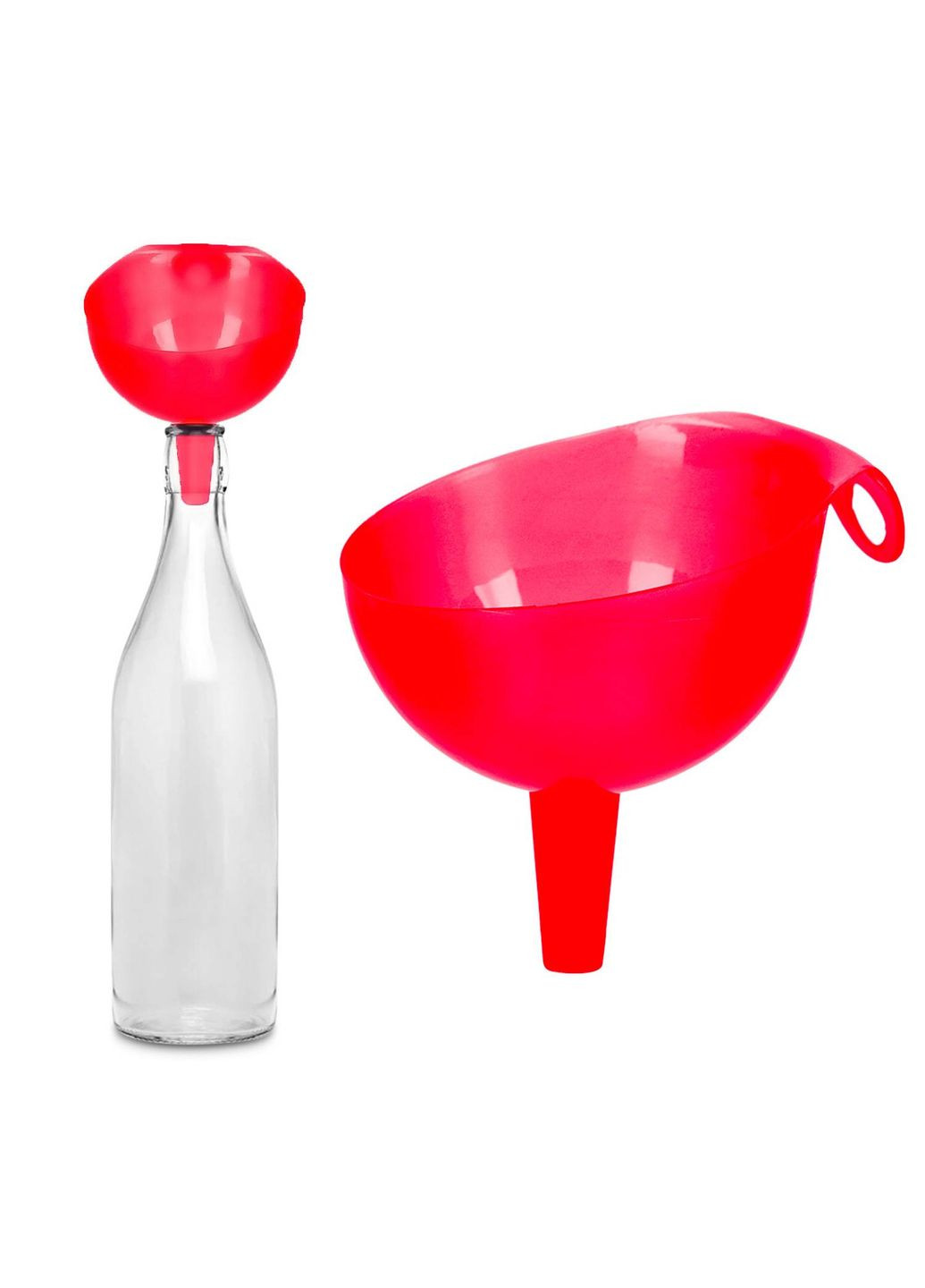 Лейка сливная воронка пластмассовая на банку Красный Kitchette (299398419)