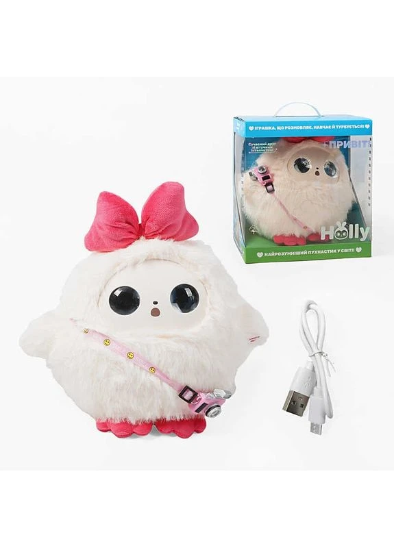 Игрушка с ИИ Holly H-42369, на укр.языке, 50+ языков, голосовое общение, игры, новости, сказки, LED глаза, WiFi, в коробке No Brand (402704777)
