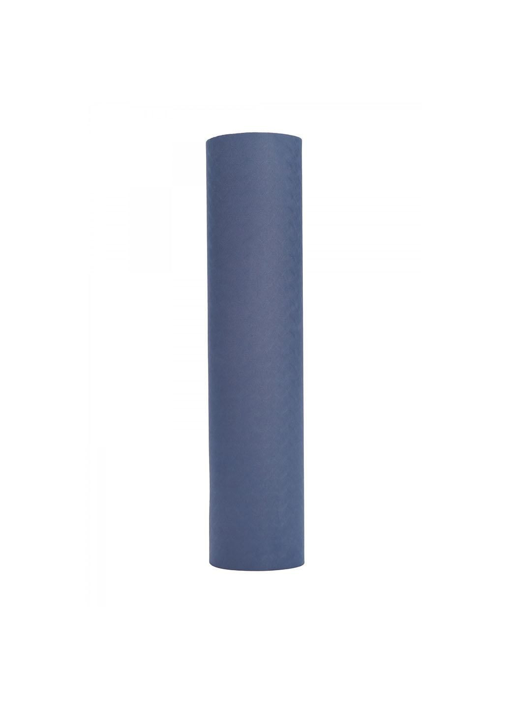 Килимок (мат) спортивний TPE 183 x 61 x 0.6 см для йоги та фітнесу SV-EZ0058 Blue/Sky Blue SportVida (278567876)