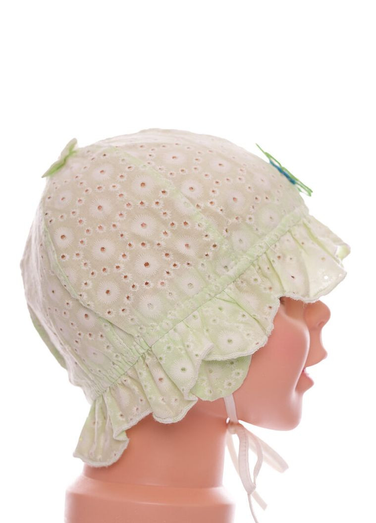 Панама на завязках для девочки светло-салатовая хлопчатобумажная Murat Baby 6м+ (50374) BABYKROHA (317042751)