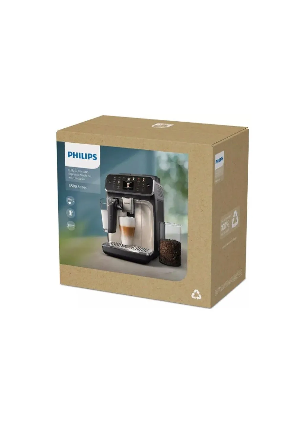 Кавомашина автоматична EP5547/90 Latte Go Philips (401720247)