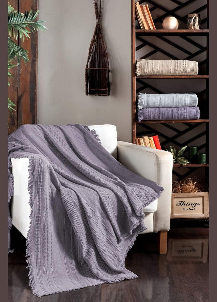 Вафельная простыня Sole 220×240 см. Lilac First Choice (339865798)