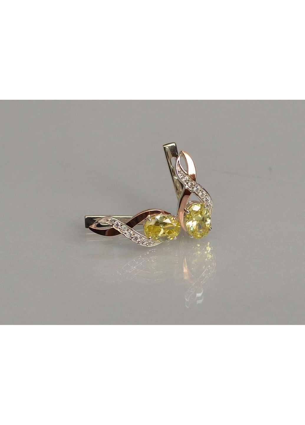 Серебряные серьги с золотыми вставками Silver Style (367113057)